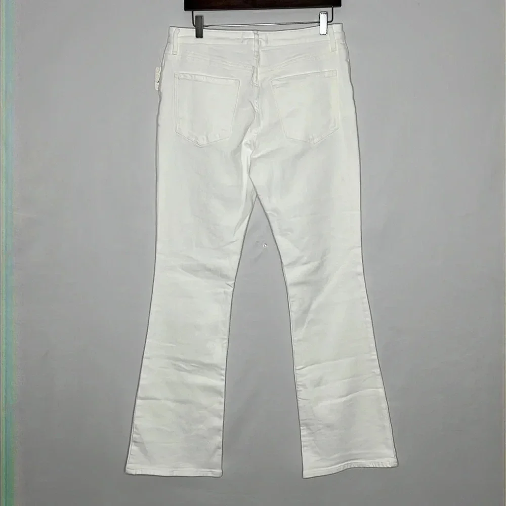 Free People We The Free Carmen High Waist Flare Jeans in Optic White - Size 31_5